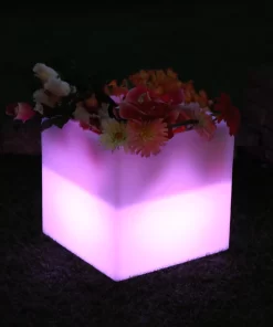 50 cm Led Işıklı Küp Saksı