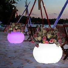 Led Işıklı saksı 60 cm